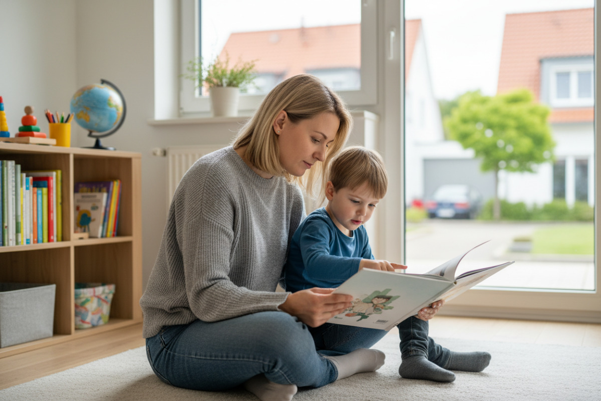 Abb. Gemeinsame, ruhige Momente helfen Kindern, ihre Aufmerksamkeit Schritt für Schritt aufzubauen.