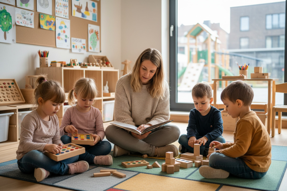 Spiel, Vorlesen, Sortieren und feinmotorische Tätigkeiten fördern Aufmerksamkeit im Vorschulalltag auf natürliche Weise