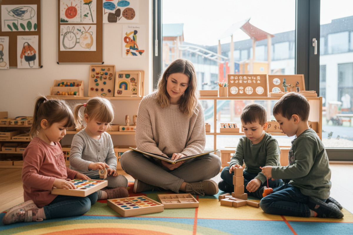 Spiel, Vorlesen, Sortieren und feinmotorische Tätigkeiten fördern Aufmerksamkeit im Vorschulalltag auf natürliche Weise