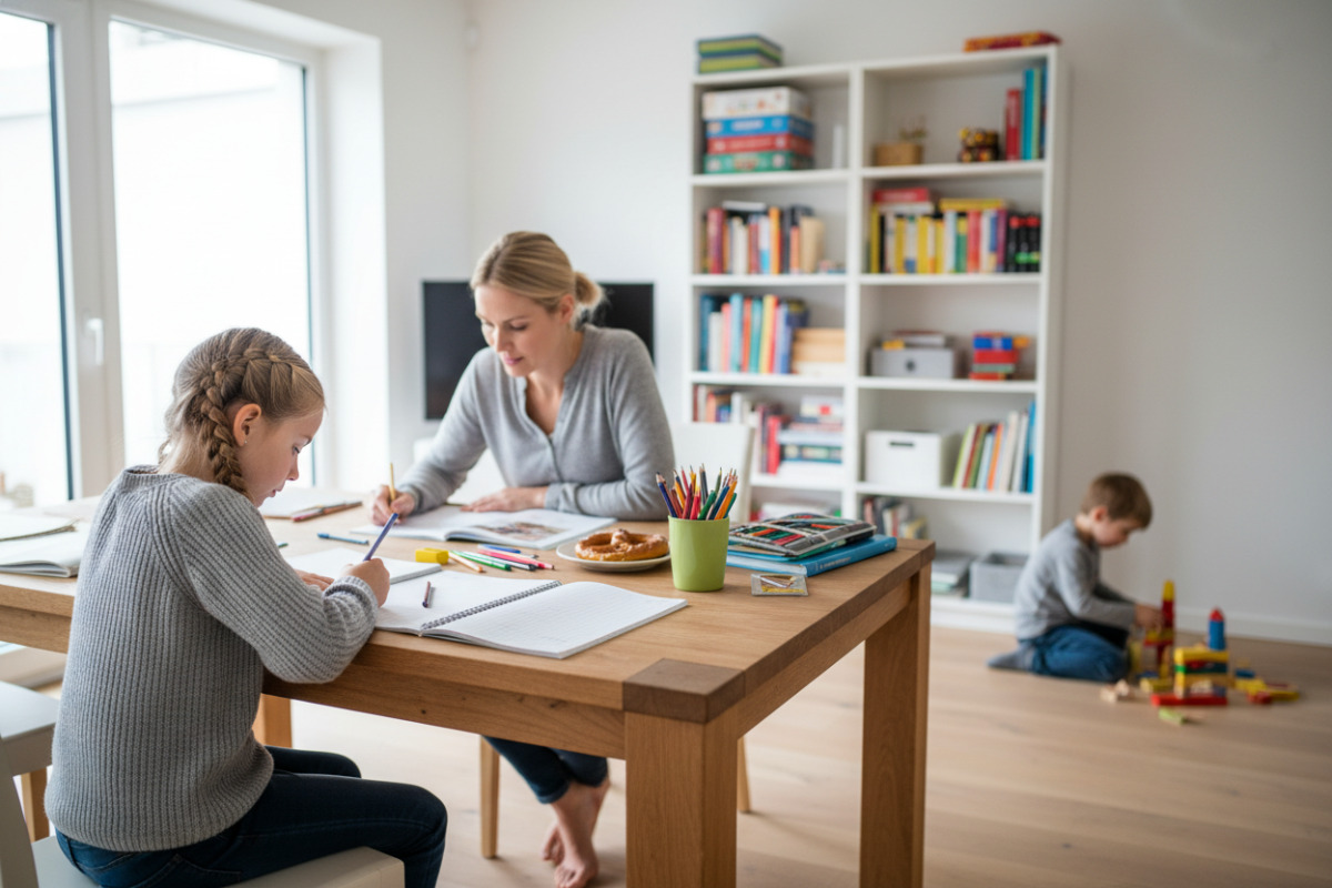 Abb. ruhige Lernumgebung hilft Kindern, leichter in Aufgabe hineinzufinden.