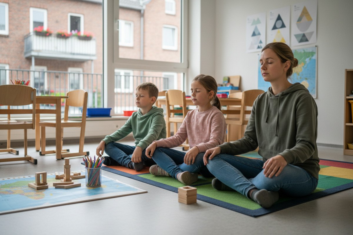 Abb. kurze Übung kann helfen, wieder ruhig und aufmerksam zu werden.