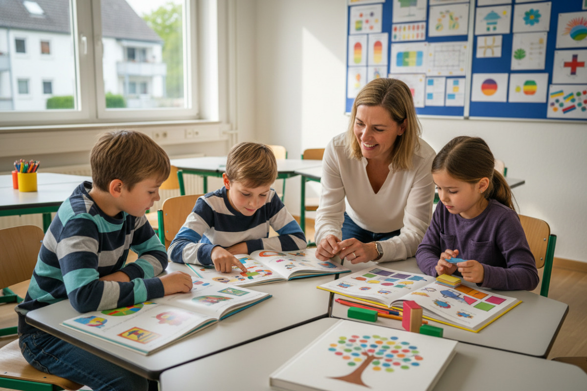 Abb. Bilder, Farben und kleine Abschnitte erleichtern den Zugang zum Lesen.