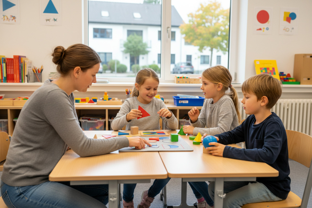 Alltagssituationen zeigen, wie Kinder Lerninhalte mit Formen, Materialien und gemeinsamen Gesprächen begreifen.