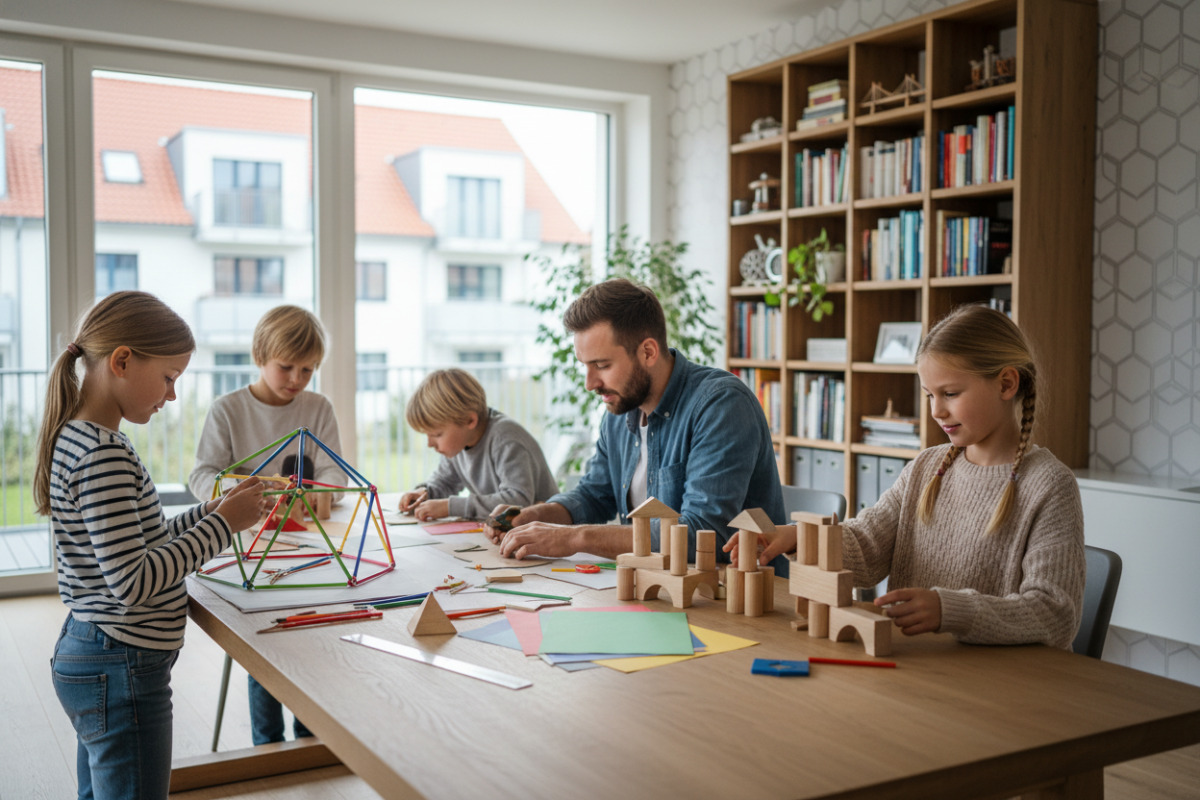 Alltag, Basteln und Bauen zeigen Kindern, dass Geometrie überall vorkommt und nicht nur im Schulbuch lebt.