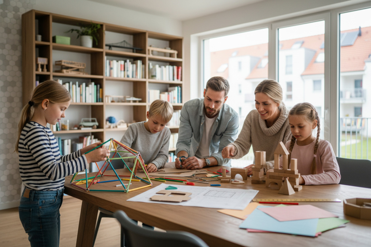 Alltag, Basteln und Bauen zeigen Kindern, dass Geometrie überall vorkommt und nicht nur im Schulbuch lebt.