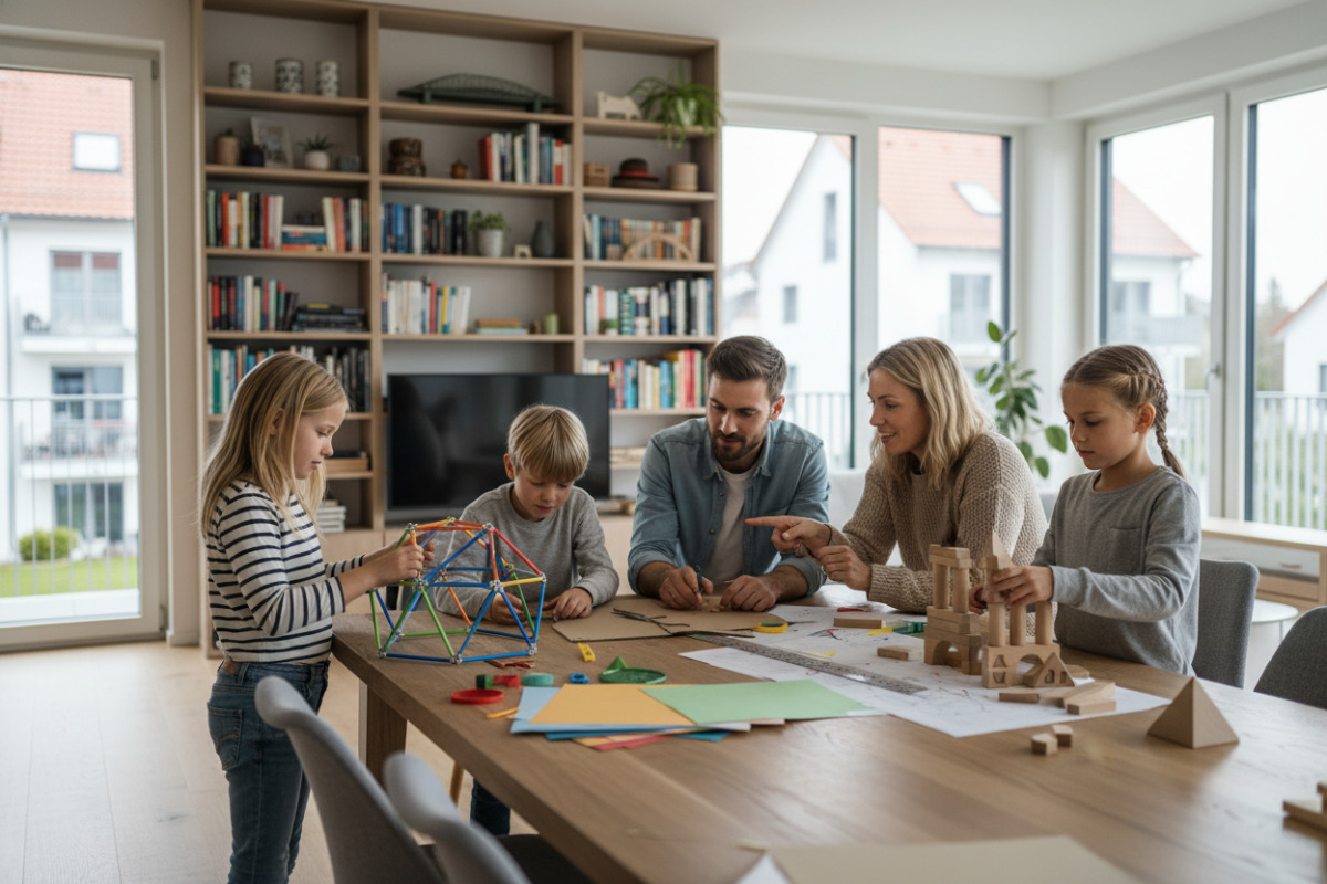Alltag, Basteln und Bauen zeigen Kindern, dass Geometrie überall vorkommt und nicht nur im Schulbuch lebt.