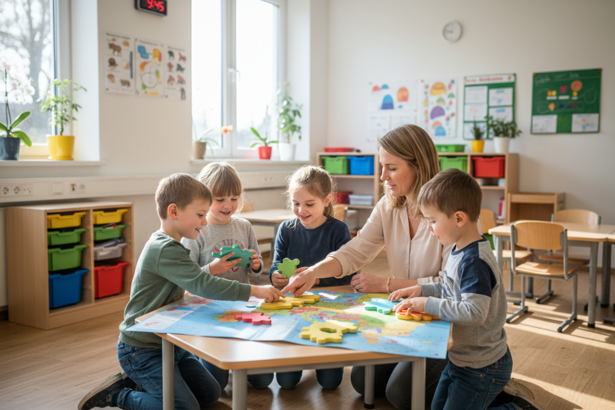 Abb. Kurze Lernmomente passen oft besser zum Grundschulalter als lange Sitzzeiten.