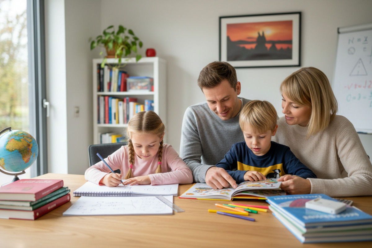 Ruhige Lernmomente zu Hause lesen, rechnen, vorbereiten und gemeinsam kleine Fortschritte wahrnehmen