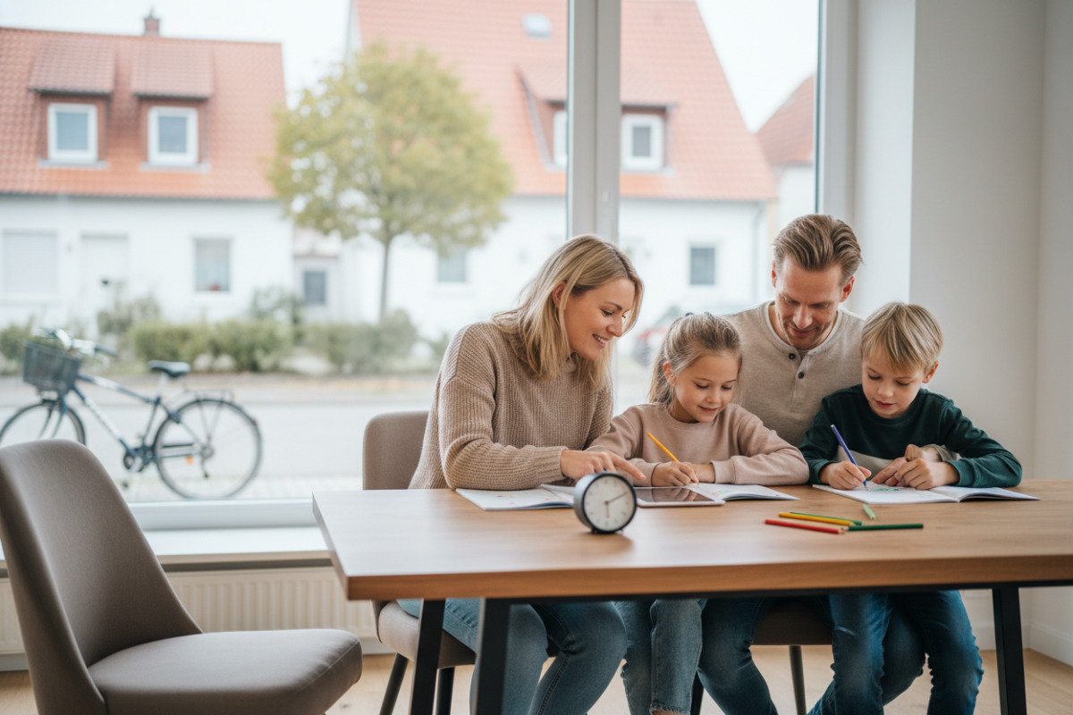 Abb. Kurze, verlässliche Übungszeiten entlasten Familien mehr als lange Lernphasen.