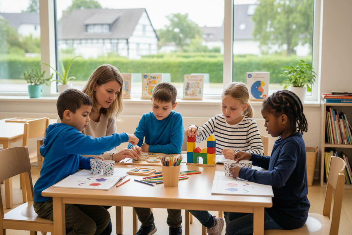 Abb. ruhige Spielsituation hilft Kindern, sich Schritt für Schritt auf Aufgabe einzulassen.