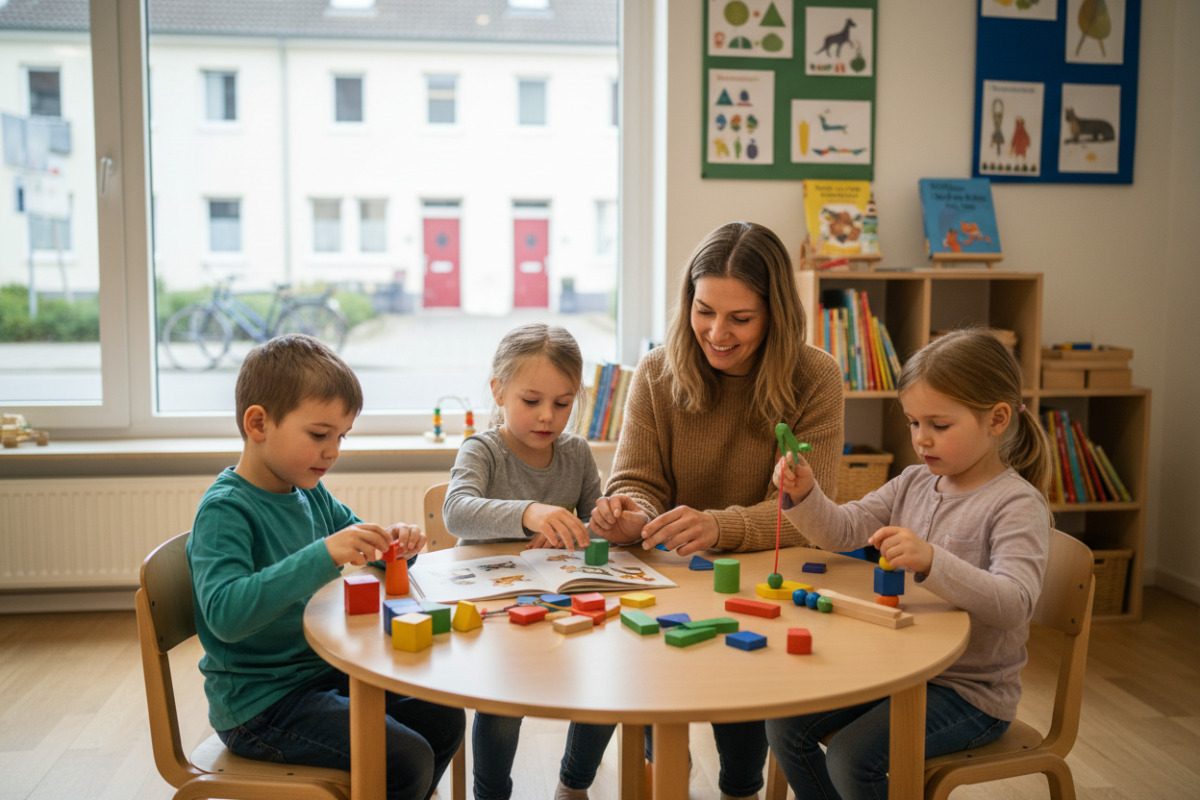Alltagsnahe Angebote verbinden Bewegung, Sprache, Aufmerksamkeit und feinmotorisches Handeln in überschaubaren