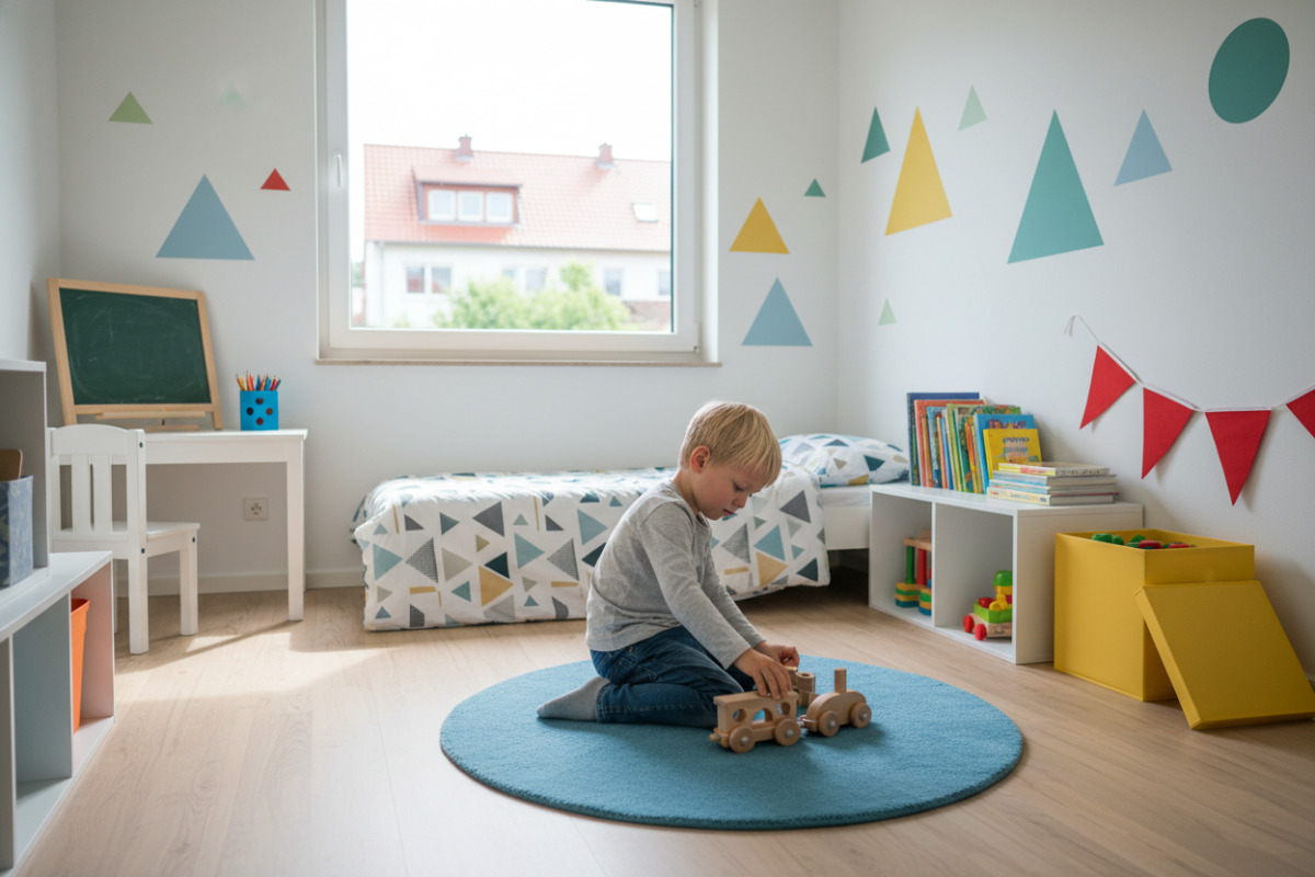 Abb. Kreis, Dreieck, Quadrat und Rechteck lassen sich im Kinderzimmer leicht entdecken.
