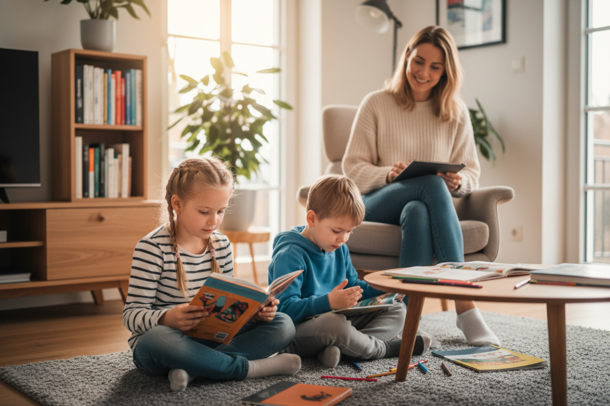 Abb. Ruhige Lesezeiten helfen Kindern, Vertrauen in die eigenen Fähigkeiten aufzubauen.