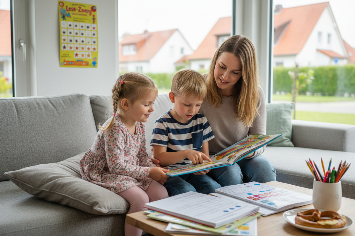 Abb. vertraute Lesesituation gibt Kindern Sicherheit und macht Fortschritte sichtbar.