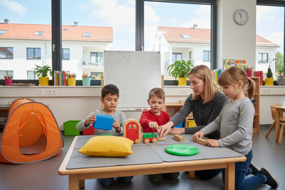 Alltagsgegenstände helfen Kindern, Rechtecke sicher zu erkennen und von anderen Formen zu unterscheiden.