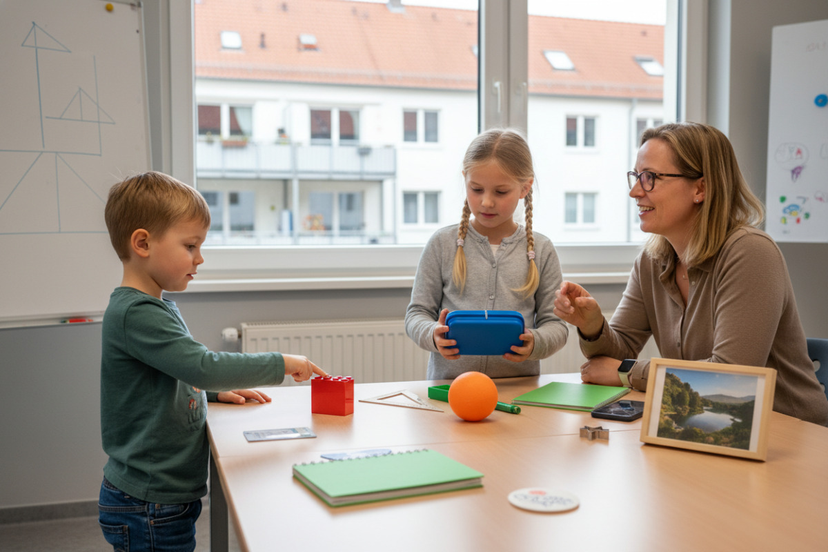 Alltagsgegenstände helfen Kindern, Rechtecke sicher zu erkennen und von anderen Formen zu unterscheiden.