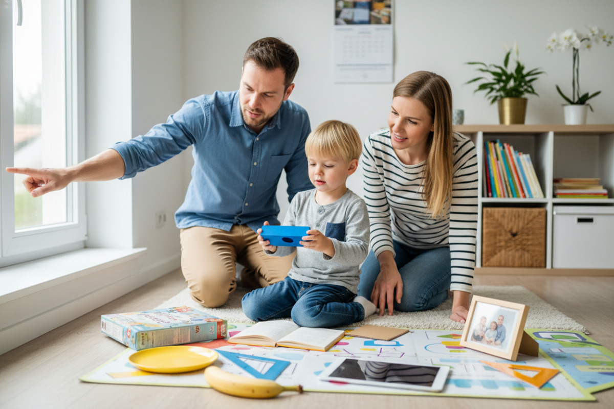 Alltagsgegenstände helfen Kindern, Rechtecke sicher zu erkennen und von anderen Formen zu unterscheiden.