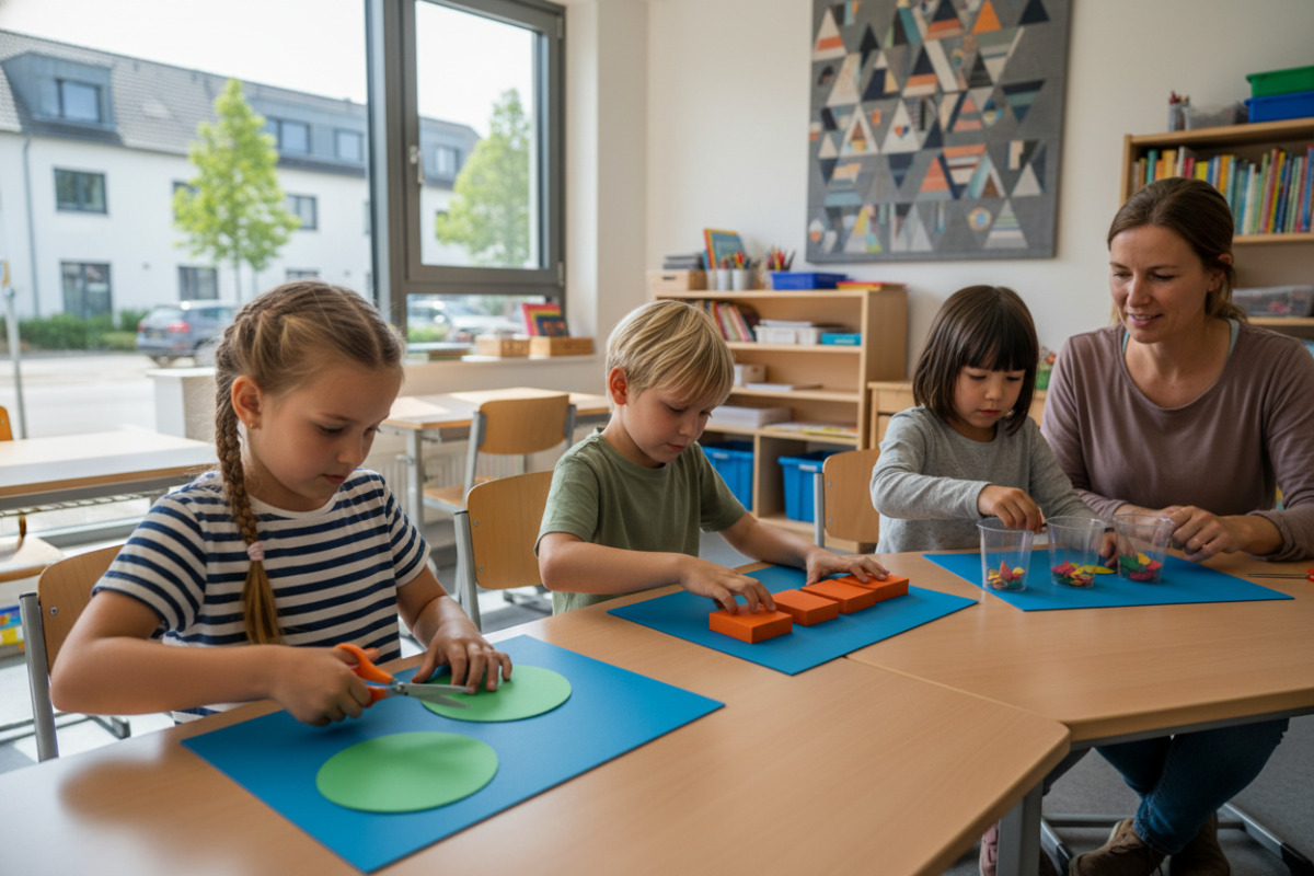 Alltagssituationen zeigen, wie Kinder durch Schneiden, Legen, Verteilen und Vergleichen ein sicheres Gefühl für Drittel