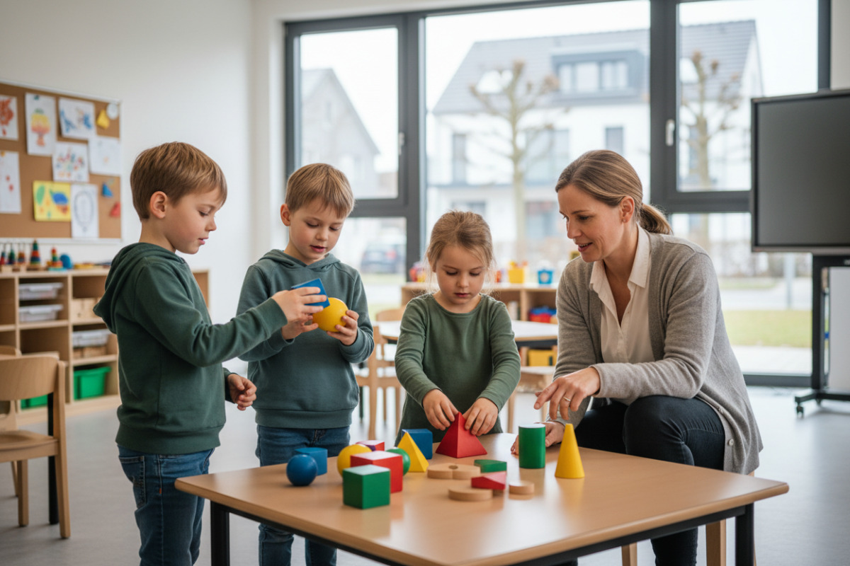 Abb. Formen werden greifbar, wenn Kinder sie anfassen, drehen und vergleichen dürfen.