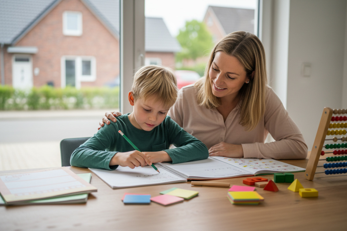 Kleine Lernmomente im Alltag stärken Kinder Schritt für Schritt lesen, rechnen, ordnen, begleitet werden und Erfolg