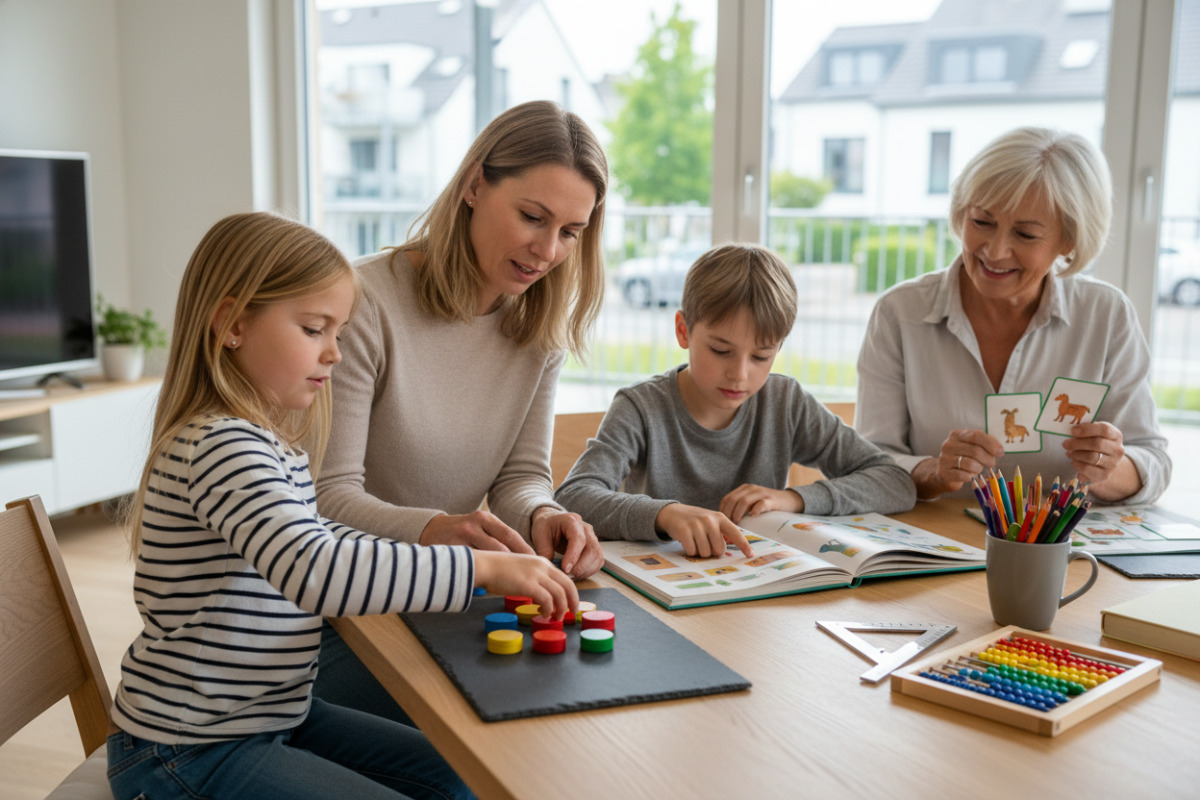 Kleine Lernmomente im Alltag stärken Kinder Schritt für Schritt lesen, rechnen, ordnen, begleitet werden und Erfolg
