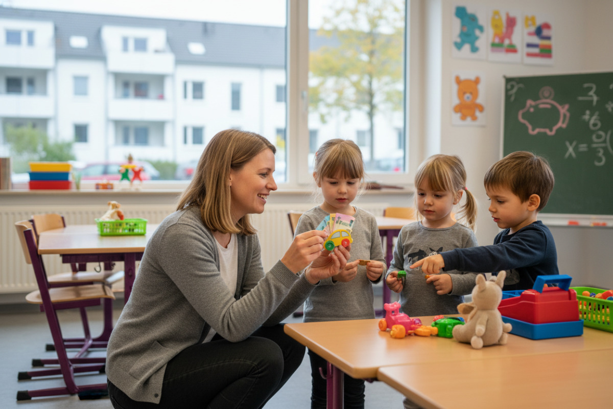 Abb. Kleine Spielpreise helfen Kindern, Rückgeld ohne Stress zu verstehen.