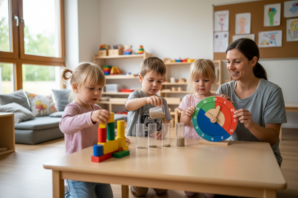 Alltagssituationen zeigen, wie Vorschulkinder Mengen, Formen, Zeit und Längen spielerisch begreifen können.
