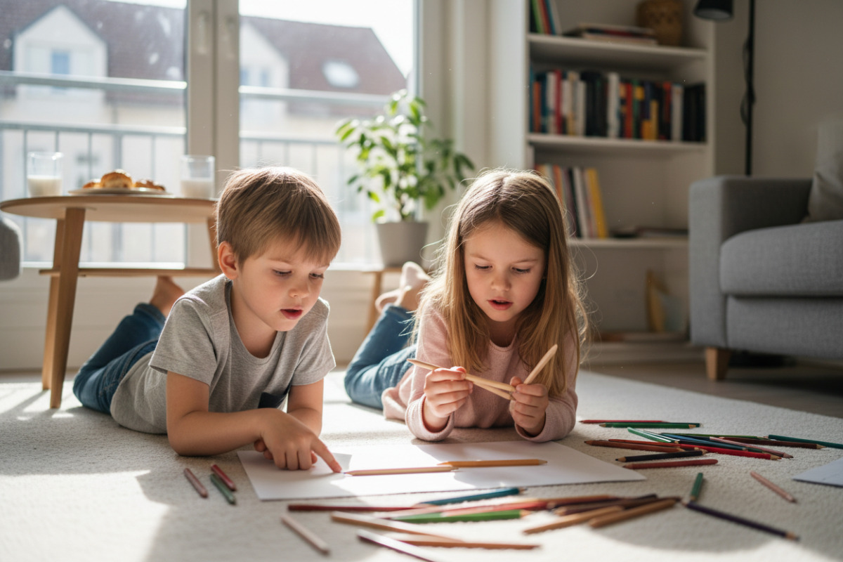 Abb. Beim Legen mit Stiften sehen Kinder Unterschiede zwischen Seitenlängen besonders deutlich.