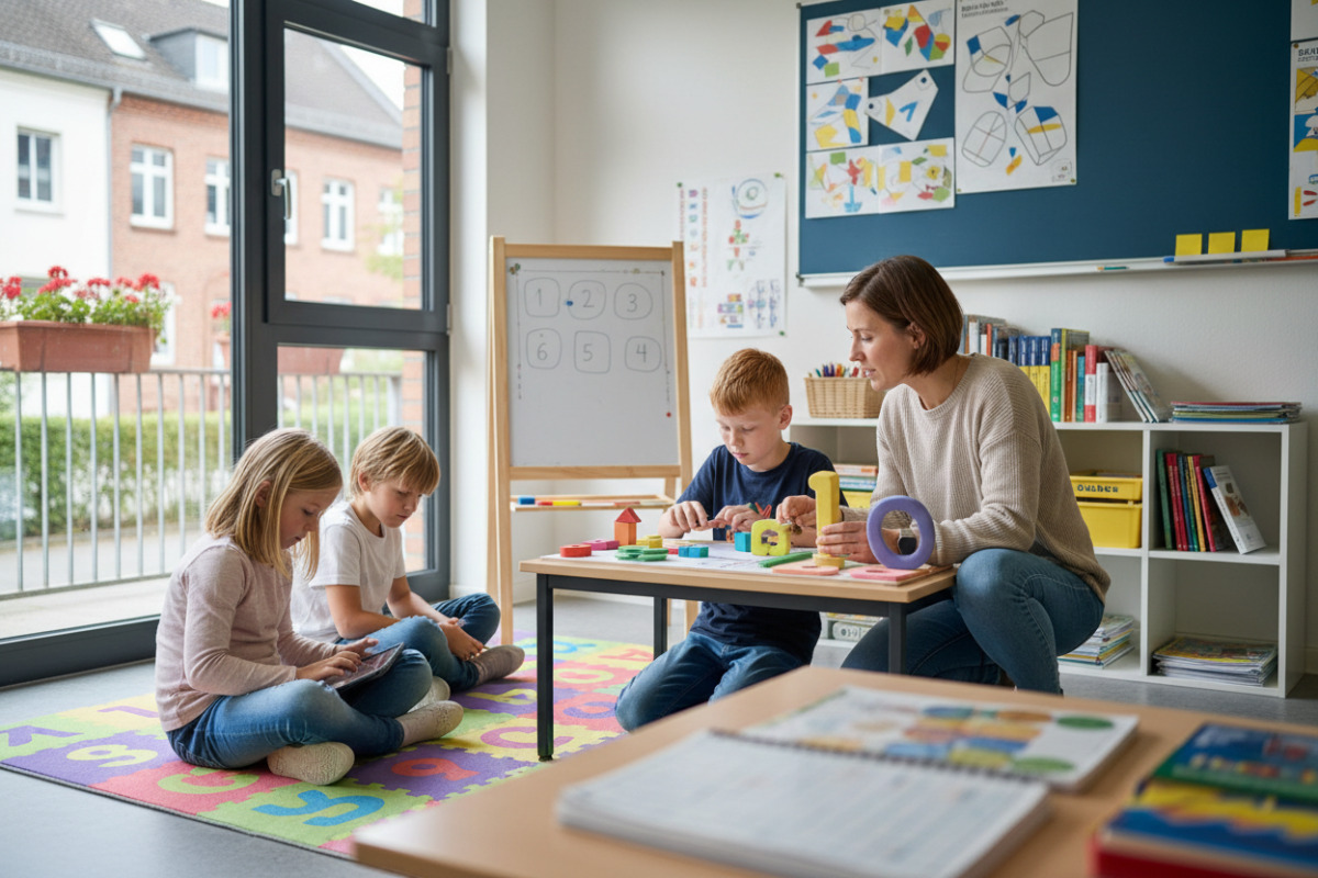 Abb. Ruhige Übungsmomente helfen Kindern, mathematische Ideen Schritt für Schritt zu verstehen.