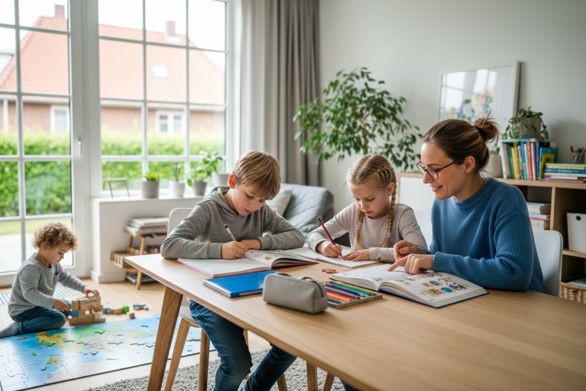 Abb. ruhige Lernsituation hilft Kindern, konzentriert und gelassen zu beginnen.