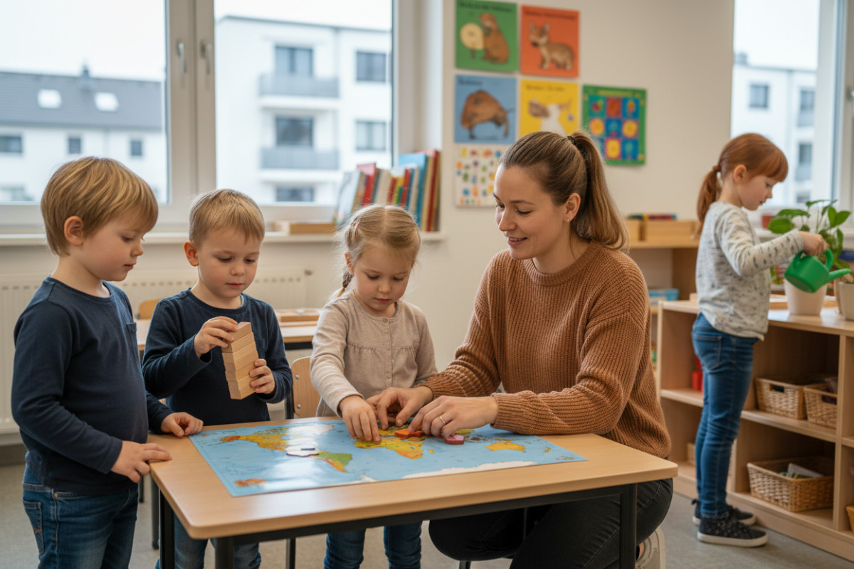Abb. Vertraute Aufgaben helfen Kindern, ruhig in neue Anforderungen hineinzuwachsen.