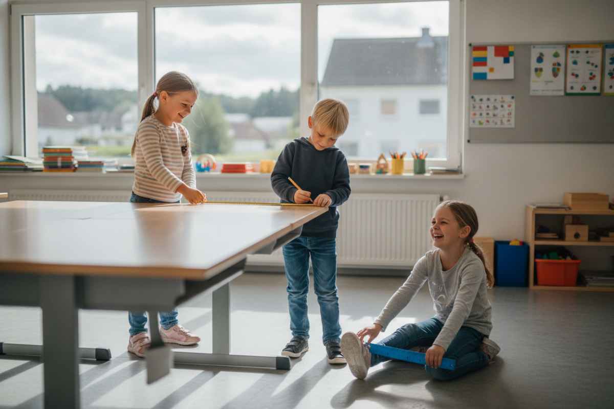 Abb. Längen werden greifbar, wenn Kinder sie im Alltag selbst messen dürfen.