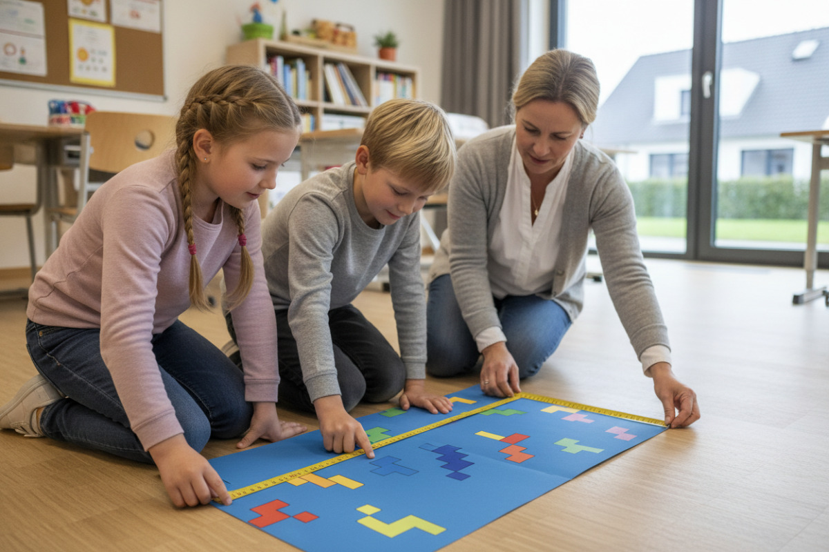 Abb. Beim Vergleichen erkennen Kinder, dass hundert Zentimeter Meter ergeben.