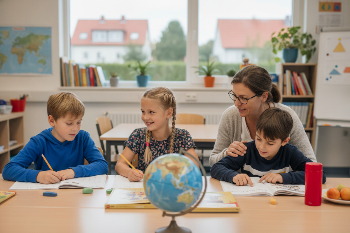 Ruhige Lernmomente, kleine Pausen und freundliche Begleitung stärken Kinder im Schulalltag.