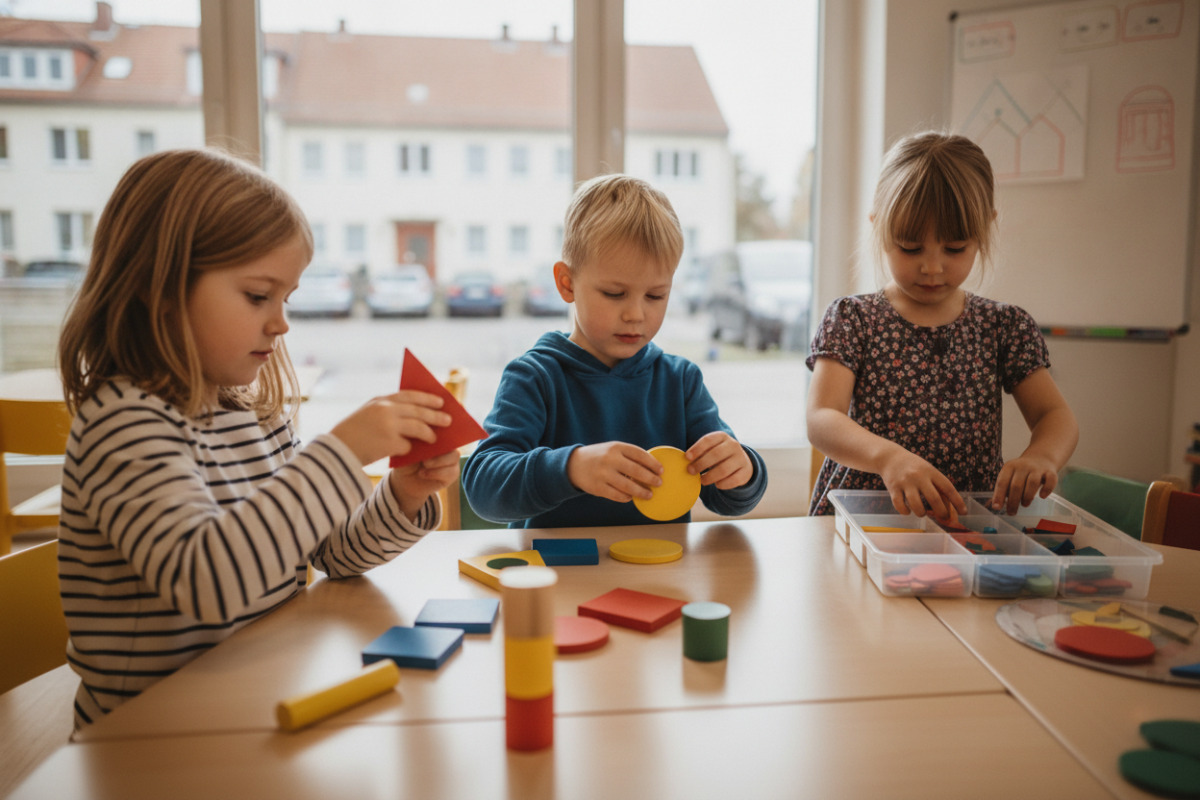 Abb. Formen werden begreifbar, wenn Kinder sie sehen, anfassen und vergleichen.