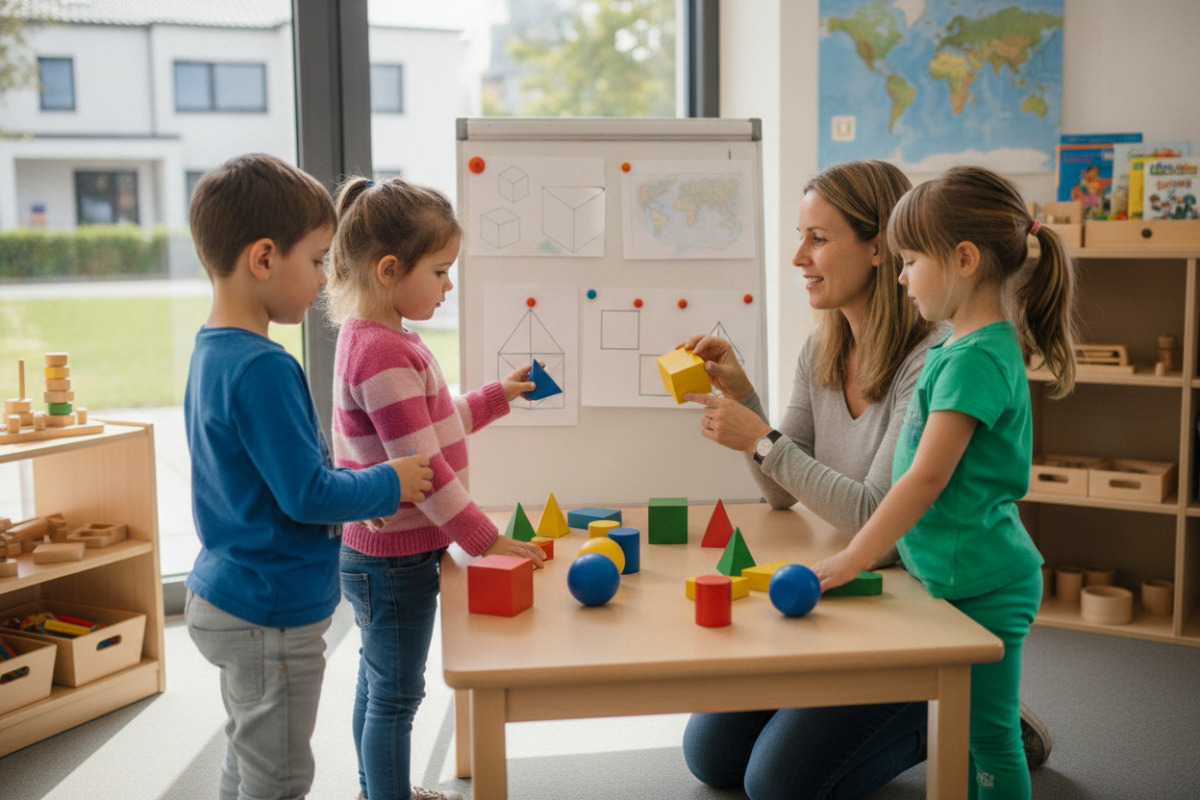Abb. Kinder unterscheiden Formen leichter, wenn sie sehen.