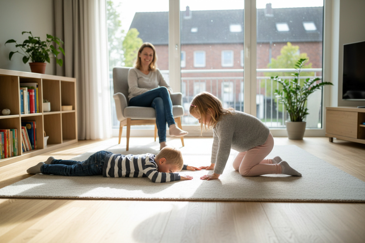 Abb. In der Wohnung finden Kinder Formen, ohne zusätzliches Material.
