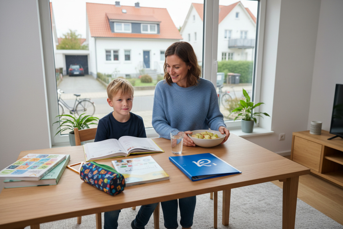 Abb. Ein verlässlicher Start hilft Kindern, Hausaufgaben gelassener zu beginnen.