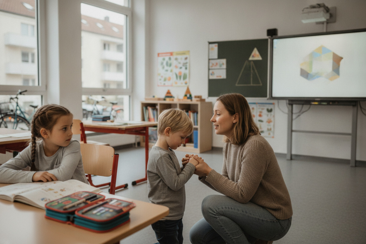Abb. Ein ruhiger Ton hilft Kindern, sich wieder zu orientieren.