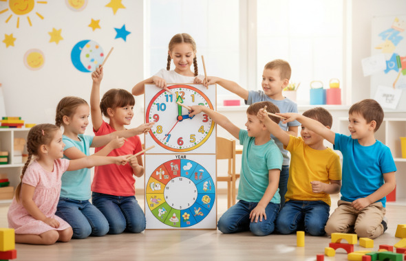 Zeit lernen in der Grundschule: Uhr, Tage und Jahr
