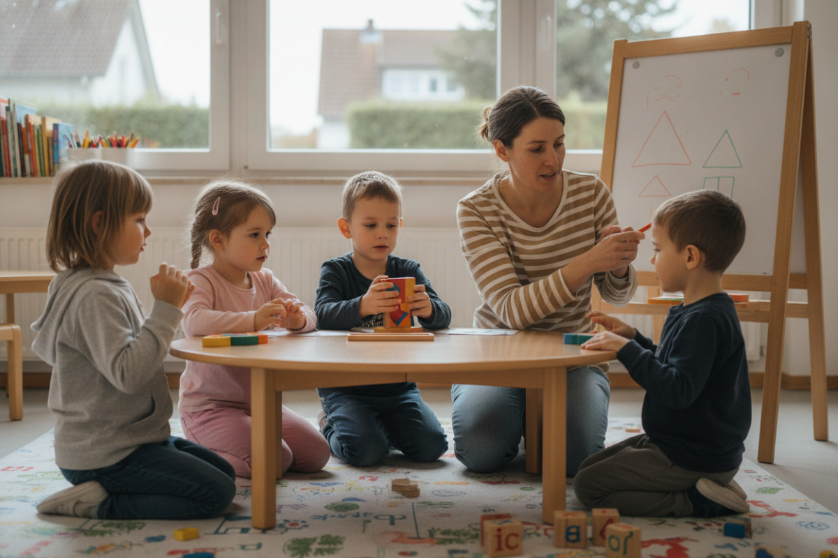 Alltagsnahe Rituale verbinden Aufmerksamkeit, Sprache, Formen, Bewegung und gemeinsames Entdecken.