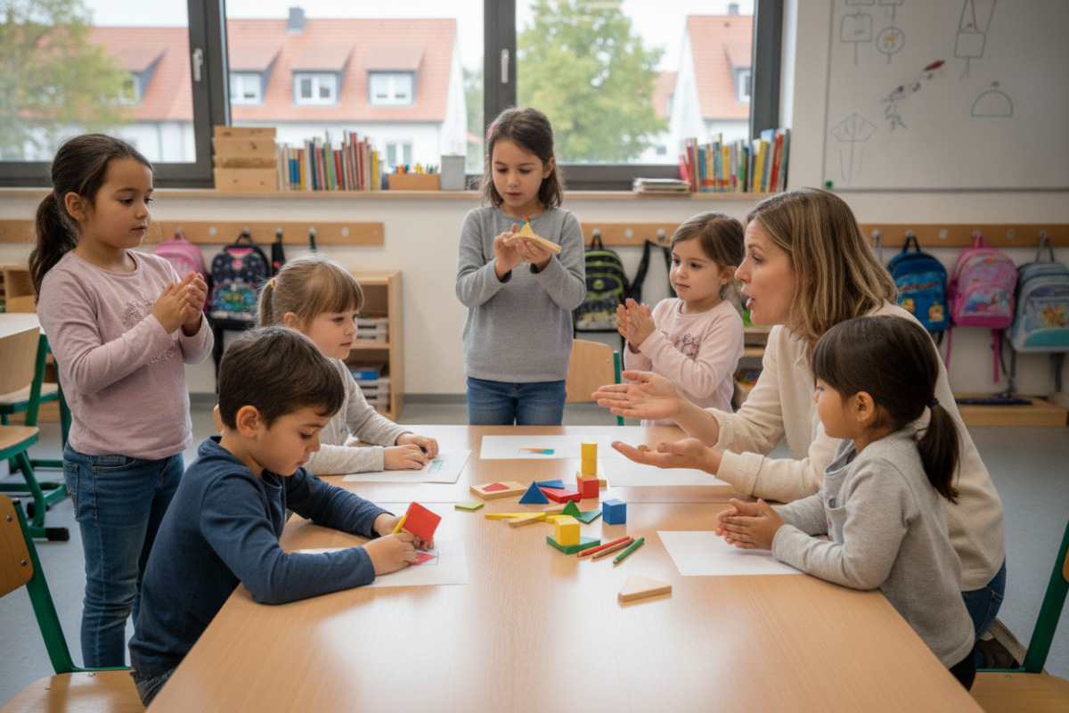 Alltagsnahe Rituale verbinden Aufmerksamkeit, Sprache, Formen, Bewegung und gemeinsames Entdecken.