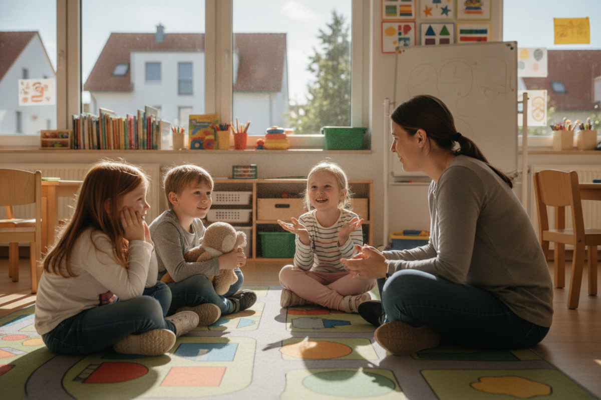 Abb. Sprache wächst, wenn Kinder erzählen dürfen und echte Zuhörer erleben.
