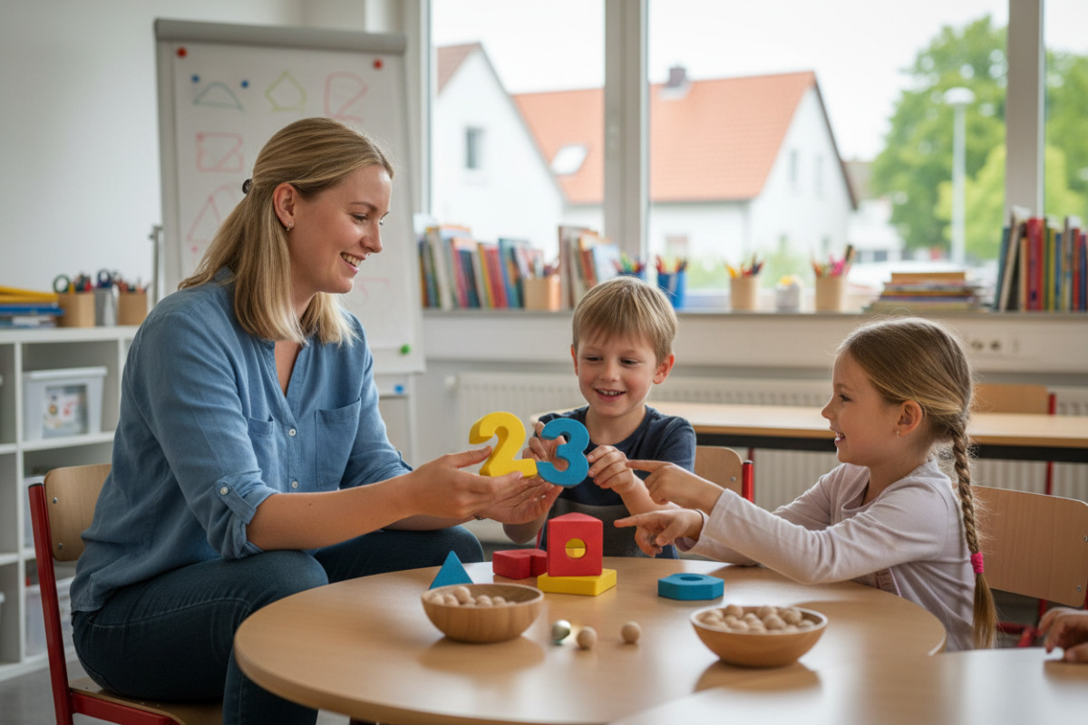 Abb. Rechnen wird verständlicher, wenn Kinder Mengen sehen und anfassen.