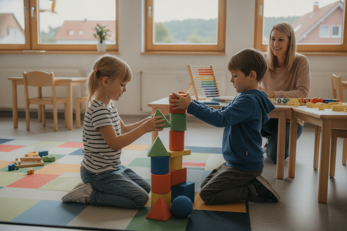 Alltägliche Situationen zeigen, wie Kinder Formen, Mengen, Längen und räumliches Denken spielerisch entdecken.