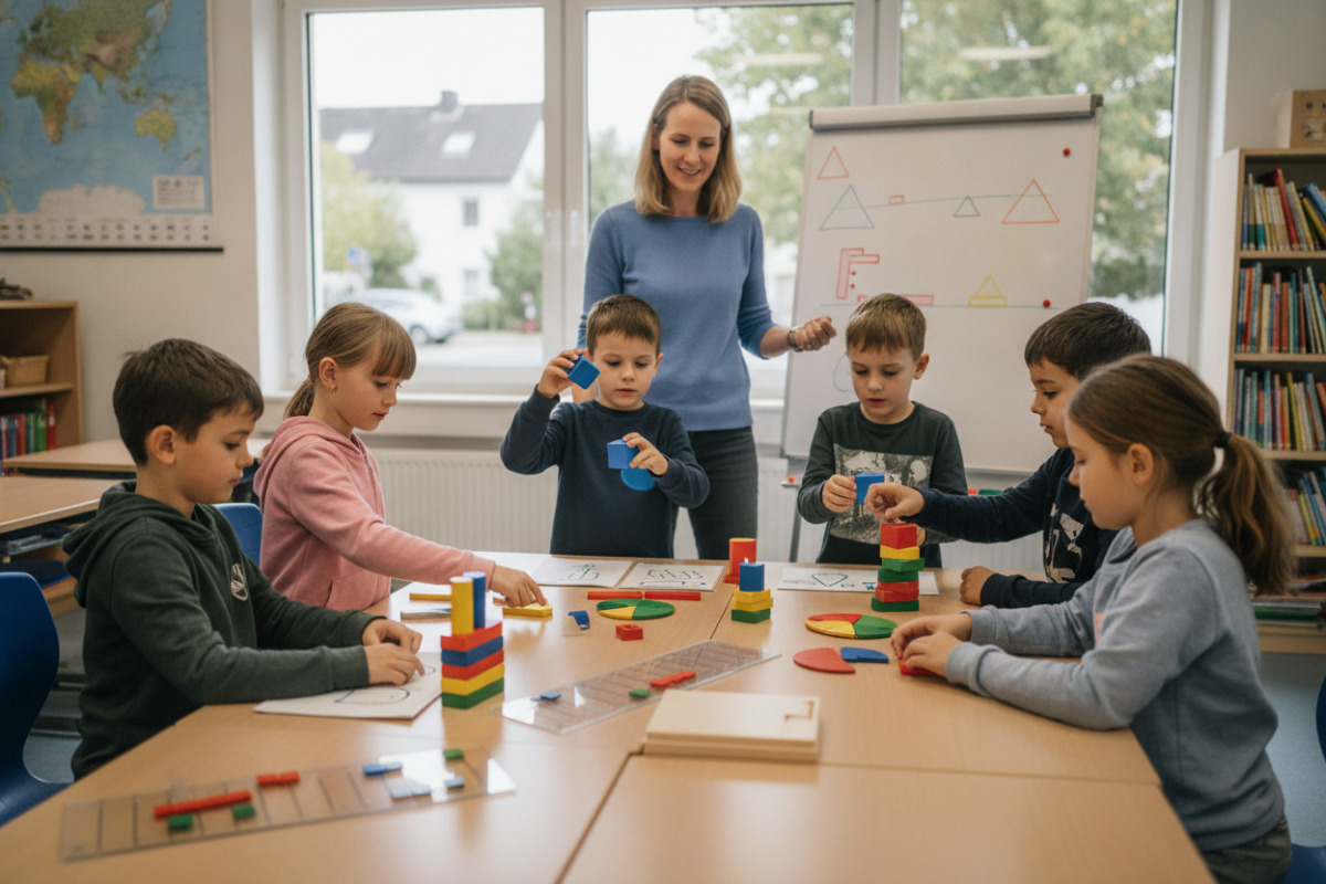Abb. Anschauliches Material macht Rechenwege begreifbar.