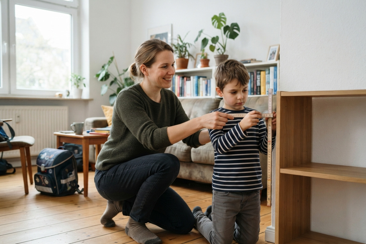 Abb. Beim Messen zu Hause wird aus abstrakten Umrechnung greifbare Alltagssituation.