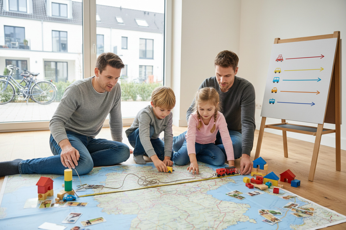 Abb. Lange Strecken im Alltag machen Umrechnungen für Kinder anschaulich.