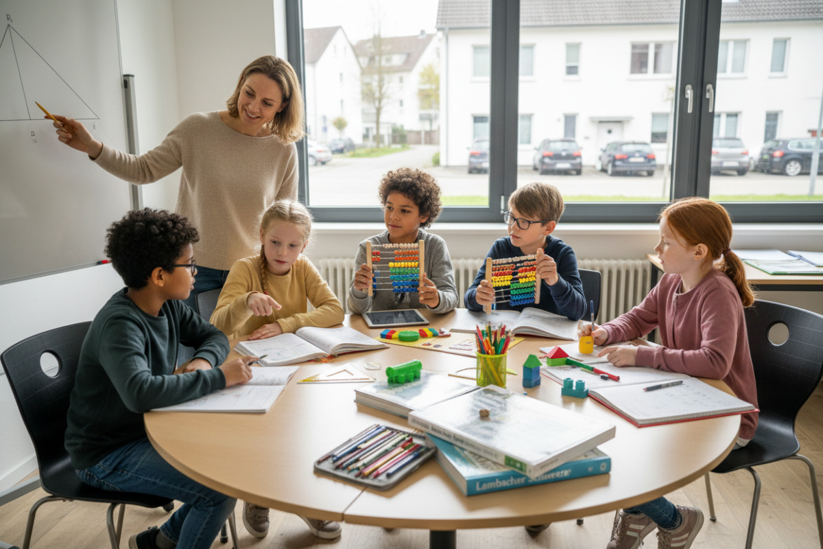 Abb. Gemeinsames Denken nimmt Druck aus mathematischen Aufgaben.