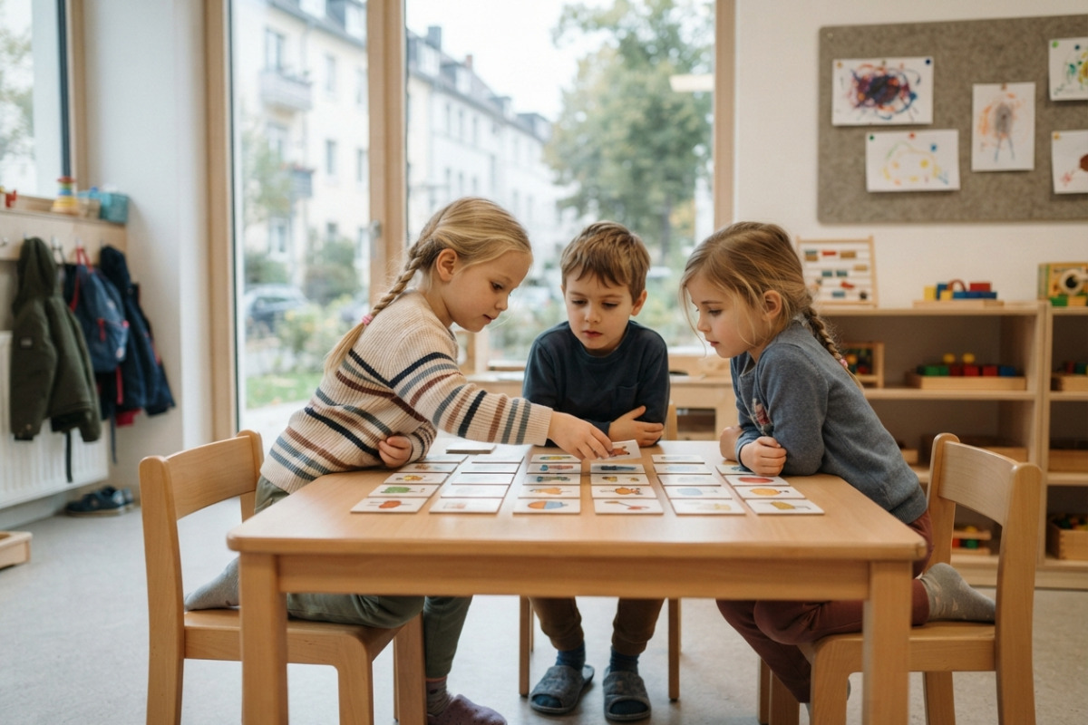 Abb. Aufmerksamkeit entsteht oft im Spiel, wenn Kinder Dinge vergleichen und erinnern.